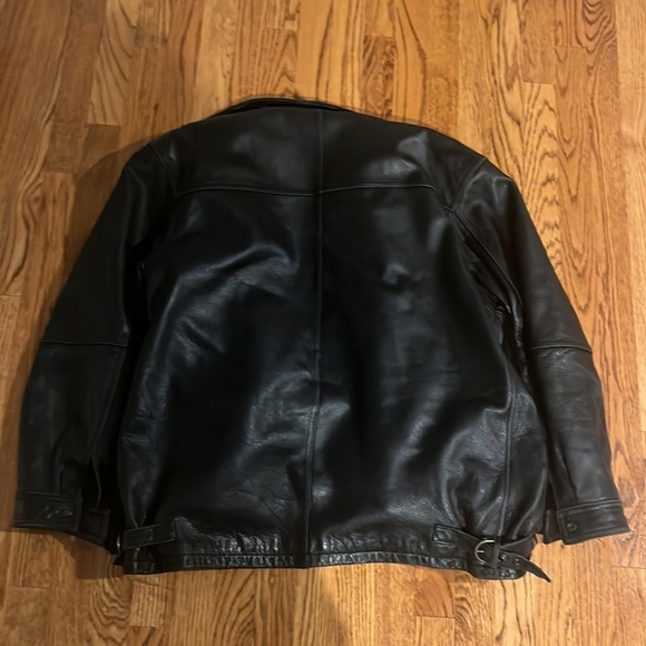 Winco Men’s Black Leather Jacket Size Large - Picture 4 of 8